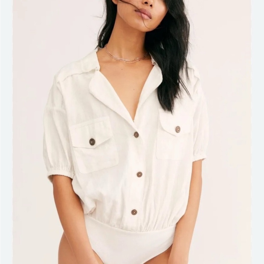Free People So-Fari Short Sleeve Bodysuit